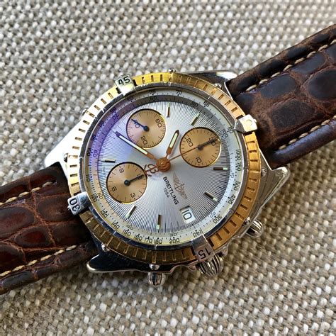 breitling chronomat gold two-tone mens automatic watch|breitling chronomat for sale.